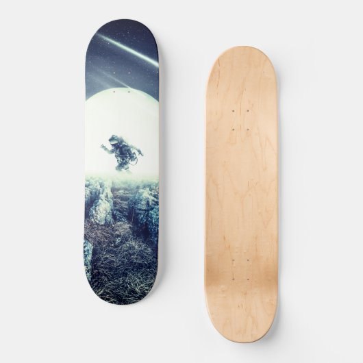 Astronaut Comet Shower Run Persoonlijk Skateboard (Voorkant)