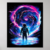 Astronaut Cosmic Outer Space Galaxy Science  Poster (Voorkant)