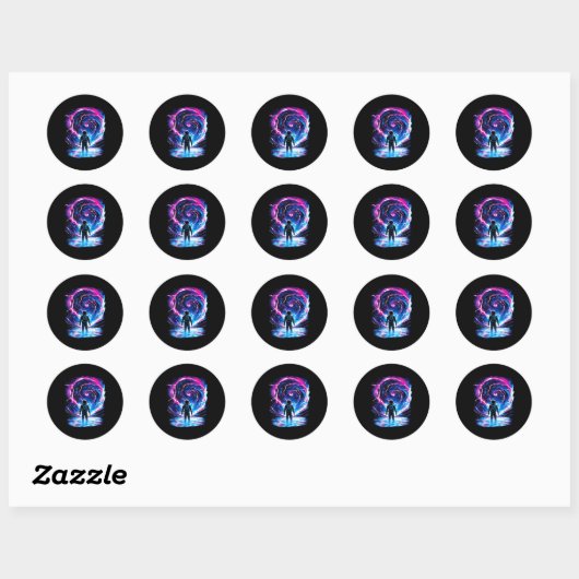 Astronaut Cosmic Outer Space Galaxy Science Ronde Sticker (Vel)