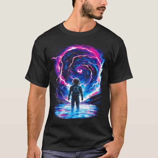 Astronaut Cosmic Outer Space Galaxy Science  T-shirt (Voorkant)