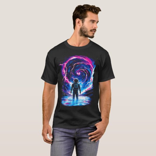 Astronaut Cosmic Outer Space Galaxy Science  T-shirt (Voorkant volledig)