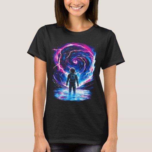 Astronaut Cosmic Outer Space Galaxy Science  T-shirt (Voorkant)