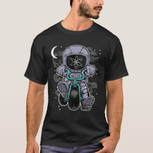 Astronaut Cosmos ATOM-munt in de motorcodeur T-shirt