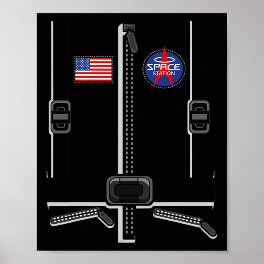Astronaut Costume for Kids Mannen Women Space Suit Poster (Voorkant)