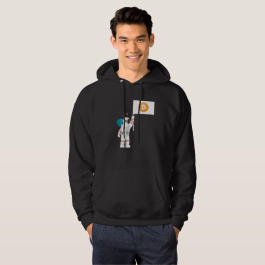 Astronaut Crypto Cryptocurrencies Crypto Trader Hoodie (Voorkant volledig)