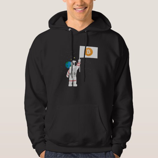 Astronaut Crypto Cryptocurrencies Crypto Trader Hoodie (Voorkant)