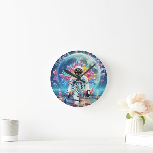 Astronaut Crystal Dream Ronde Klok (Huis)