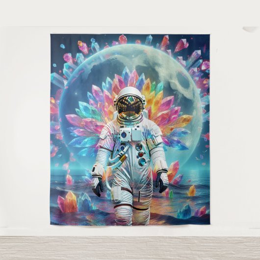 Astronaut Crystal Dream Wandkleed (Voorkant)