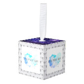 Astronaut Cube Ornament (Voorkant hoekig)