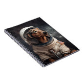 Astronaut Dachshund Kinder School Notitieboek (Rechterzijde)