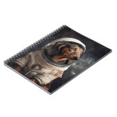 Astronaut Dachshund Kinder School Notitieboek (Linkerzijde)