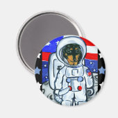 Astronaut dachshund magneet (Voorkant / Achterkant)