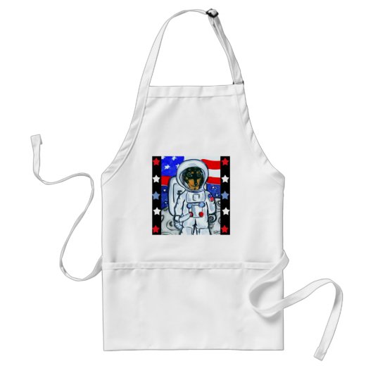 Astronaut dachshund standaard schort (Voorkant)