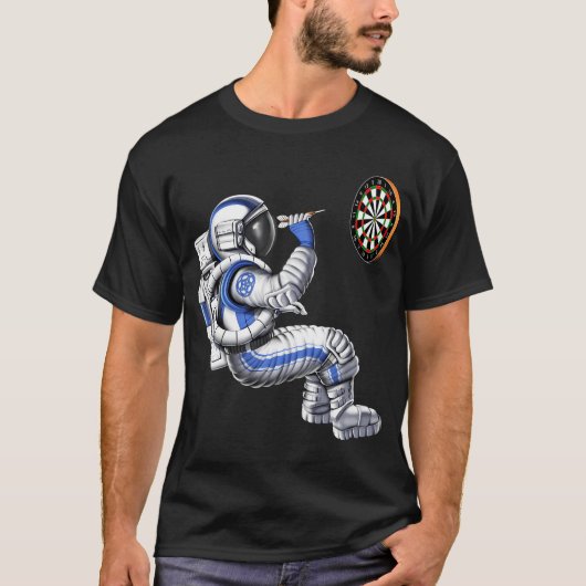 Astronaut Darts Speler T-shirt (Voorkant)