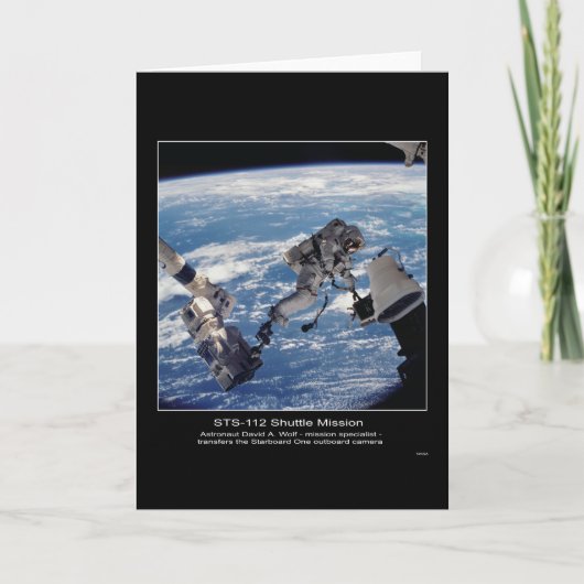 Astronaut David A. Wolf brengt StuurboordO over Kaart (Voorkant)