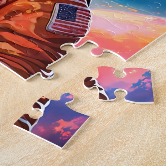 Astronaut Deep Space Sky Planets Photo Birthday Legpuzzel (Zijkant)