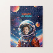 Astronaut Deep Space Sky Planets Photo Birthday Legpuzzel (Verticaal)