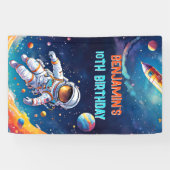 Astronaut Deep Space Sky Planets Photo Birthday Spandoek (Horizontaal)