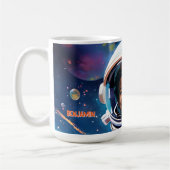 Astronaut Deep Space Sky Planets Photo Gift Koffiemok (Links)