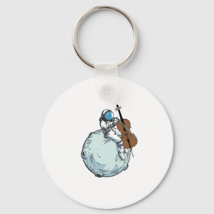 Astronaut die Cello Music Cello Lover Gift speelt Sleutelhanger