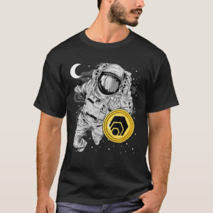 Astronaut die de HEX-munt aan de motorcrypto-oven T-shirt