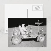 Astronaut die Lunar Lander op de maan rijdt Briefkaart (Voorkant / Achterkant)