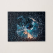 Astronaut die naar Asteroïde Puzzle kijkt Legpuzzel (Horizontaal)