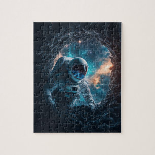 Astronaut die naar Asteroïde Puzzle kijkt Legpuzzel