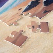 Astronaut die Planet verkent gepersonaliseerd Legpuzzel (Zijkant)