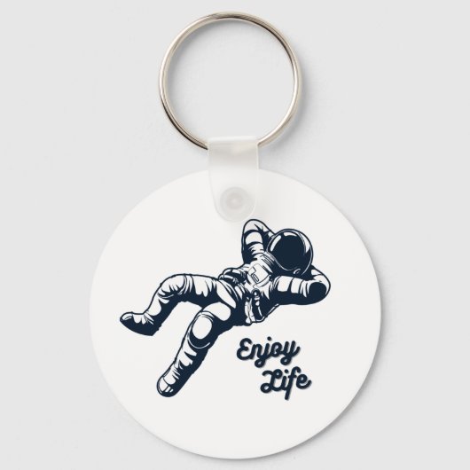 Astronaut die zich in de ruimte herstelt geeft rui sleutelhanger (Voorkant)