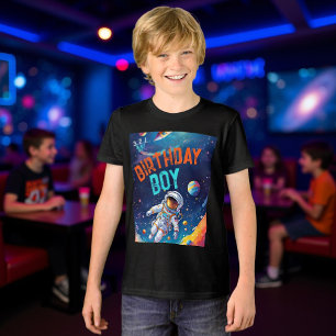 Astronaut Diepe Ruimte Planeten Feest Verjaardag J Tri-Blend Shirt