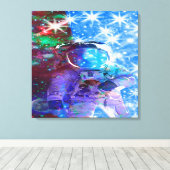Astronaut Dimensies Canvas Afdruk (Insitu (Houten vloer))