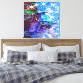 Astronaut Dimensies Canvas Afdruk (Insitu (Slaapkamer))