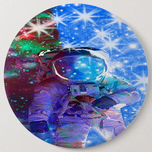 Astronaut Dimensions Pinback Button (Voorkant)