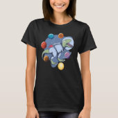 Astronaut Dinosaur In Space Travel Galaxy Dinosaur T-shirt (Voorkant)