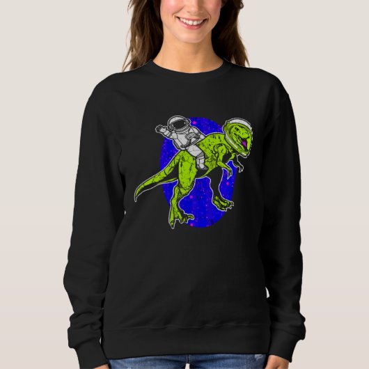 Astronaut Dinosaur Science Fiction Space Travel Trui (Voorkant)