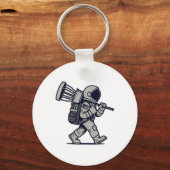 Astronaut Disc Golfer Grappige Disc Golf  Sleutelhanger (Voorkant)
