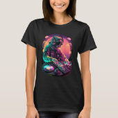 Astronaut DJ, DJing in Space, EDM cool Graphic T-shirt (Voorkant)