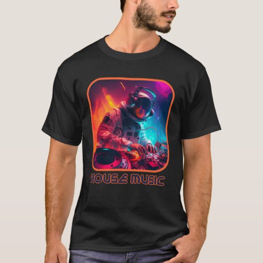 Astronaut DJ EDM for Rave Festival House Merch Dan T-shirt (Voorkant)