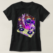 Astronaut DJ Music Psychedelic Psytrance Techno ED T-shirt (Design voorkant)