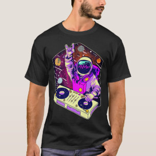 Astronaut DJ Music Psychedelic Psytrance Techno T-shirt