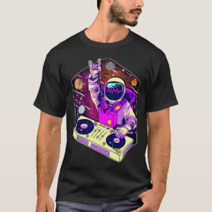Astronaut DJ Music Psychedelic Psytrance Techno T-shirt