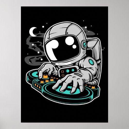 Astronaut DJ Poster (Voorkant)