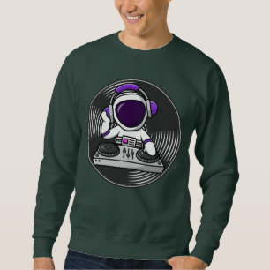 Astronaut DJ Schattige Space Music ontwerp Trui