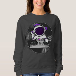 Astronaut DJ Schattige Space Music ontwerp Trui