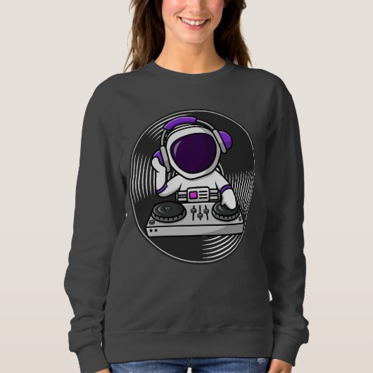 Astronaut DJ Schattige Space Music ontwerp Trui (Voorkant)
