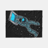 Astronaut Doe Zeefdruk Fleece Deken (Voorkant (Horizontaal))