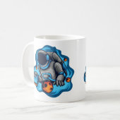 Astronaut Doe Zeefdruk Koffiemok (Voorkant links)