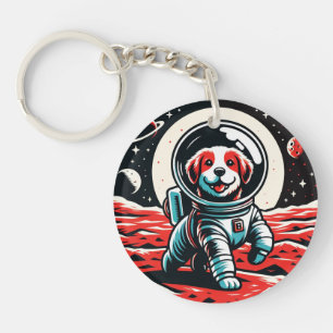 Astronaut Dog - Cosmic Canine Space Adventure Sleutelhanger