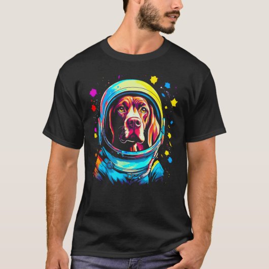 Astronaut Dog German Shorthaired Pointer T-shirt (Voorkant)